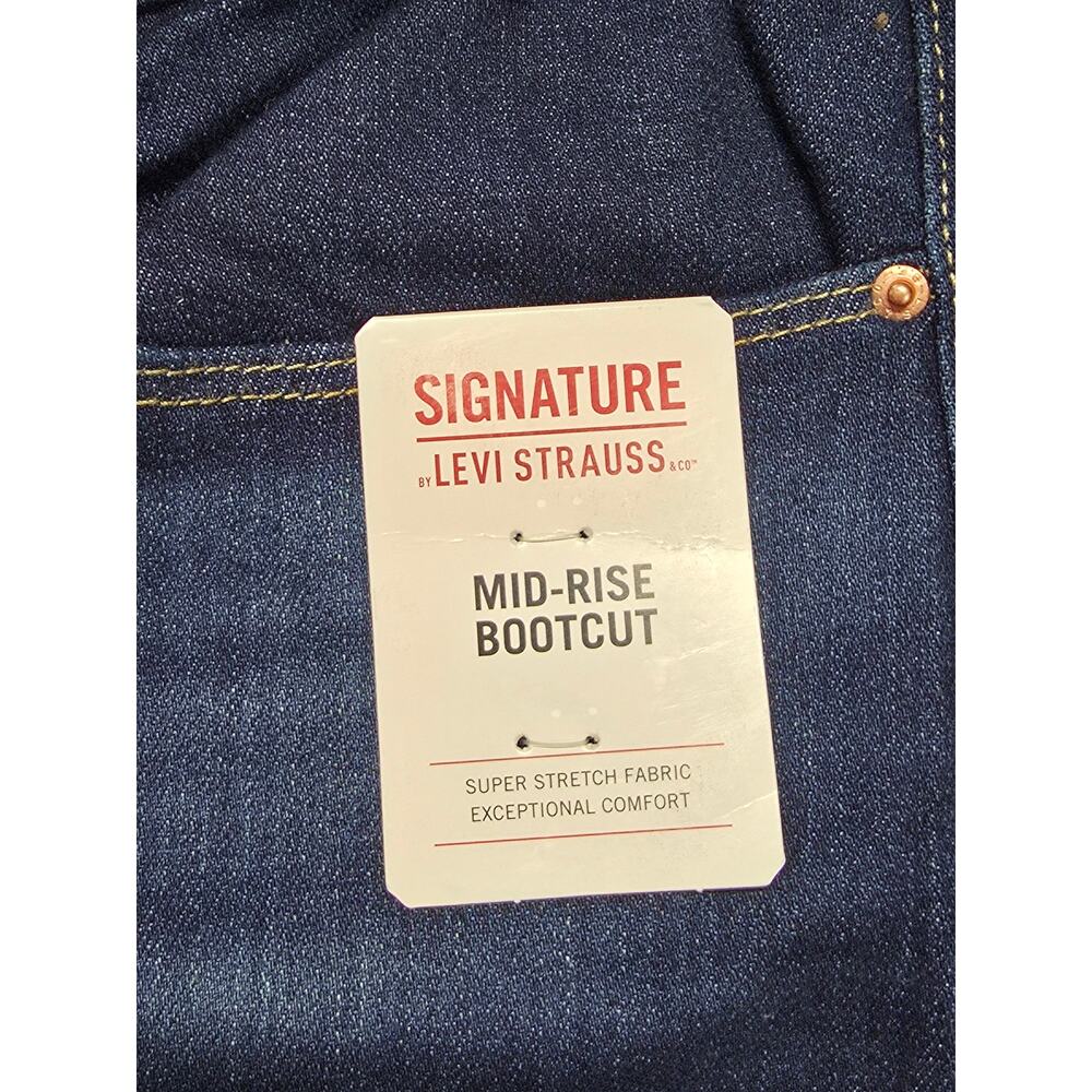 Levis Mid Rise Bootcut Jeans Womens 32x32 Dark Wash Stretch Comfort NWT - Picture 3 of 6